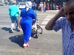 Hijab big ass and blue djellaba